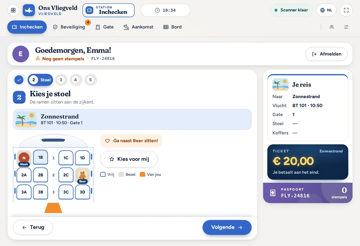 Inchecken voor een avontuur